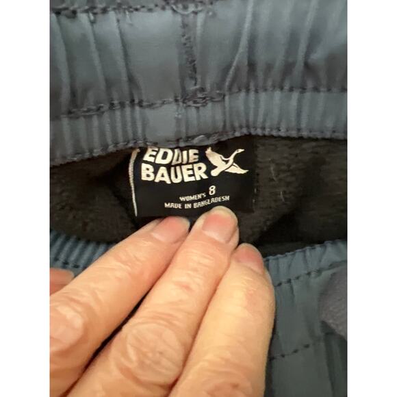 Eddie Bauer size 8 performance pants, gray zip pockets lined warmth, hiking - Picture 6 of 9